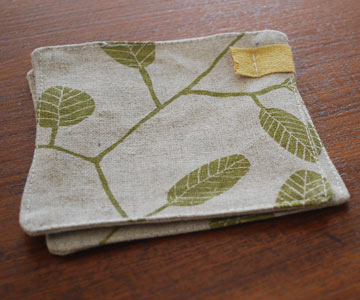 Pair of linen coasters
